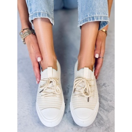 Bruni LT.BEIGE zapatillas estilo calcetín de mujer 3