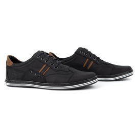 Polbut Zapatos casual hombre 1801 negro nubuck / camel 2