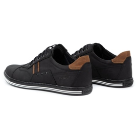 Polbut Zapatos casual hombre 1801 negro nubuck / camel 8