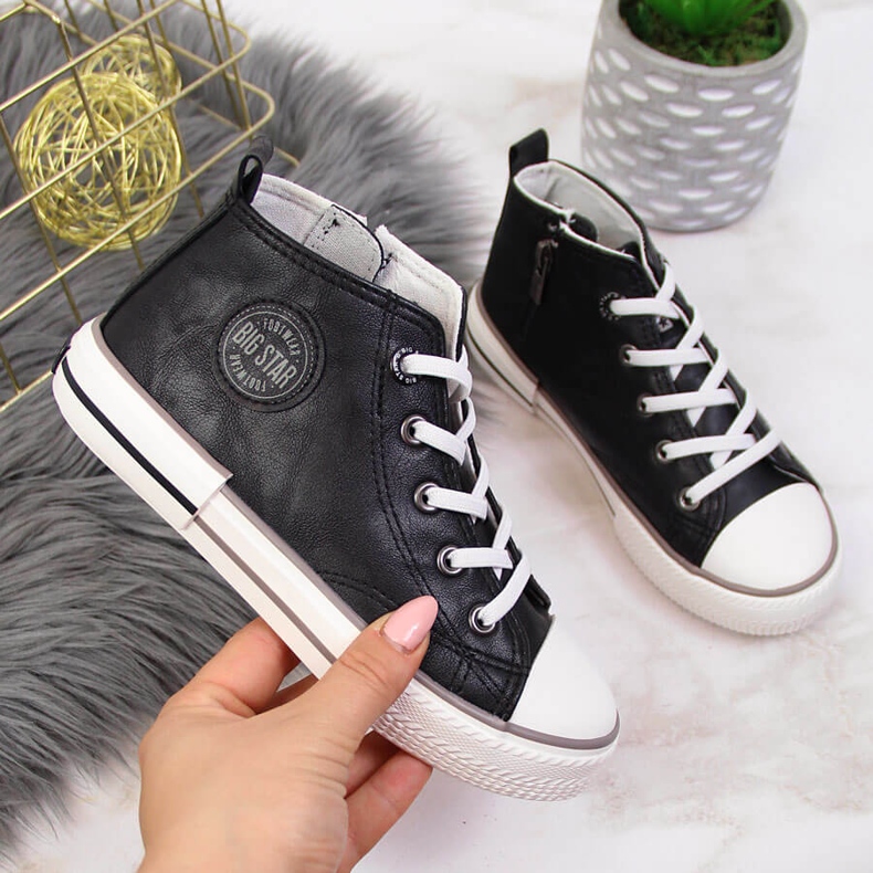 Deportivas para niños ecopiel negra Big Star II374003 negro 1