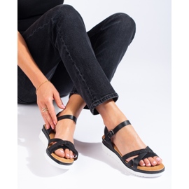 Sandalias plataforma Shelovet negro 2