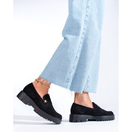Zapatos Shelovet de mujer clásicos en ante negro 2