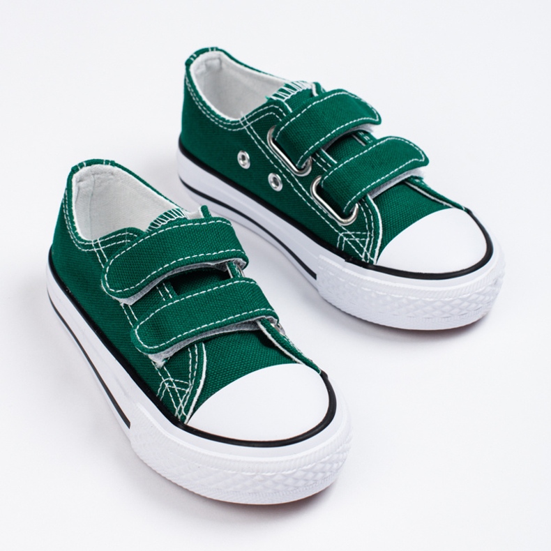 Deportivas infantiles Shelovet verdes con velcros 2