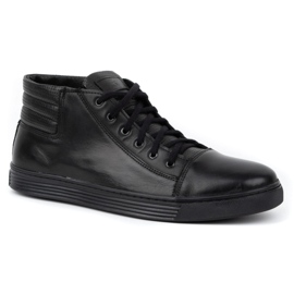 KENT 304 zapatos casuales de hombre negro 1