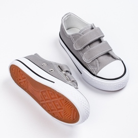 Deportivas infantiles Shelovet grises con velcro 1