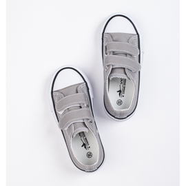 Deportivas infantiles Shelovet grises con velcro 2