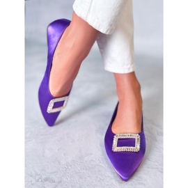 Bailarinas elegantes con piedras Lorella Purple violeta 4