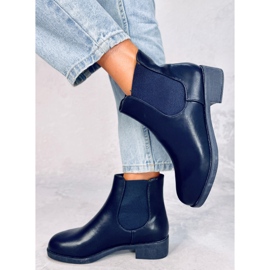 BM Botines Chelsea clásicos para mujer azul marino 6217 Navy 4