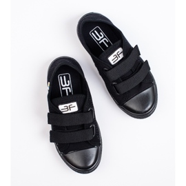 SHELOVET Deportivas infantiles negras con velcro 3F negro 1
