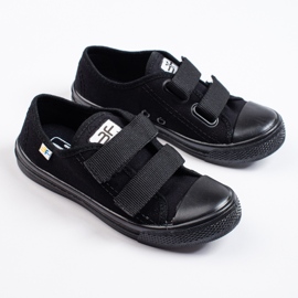 SHELOVET Deportivas infantiles negras con velcro 3F negro 2