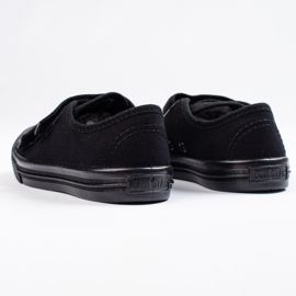 SHELOVET Deportivas infantiles negras con velcro 3F negro 3
