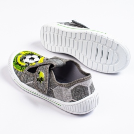 SHELOVET Zapatillas de casa grises para niño 3F pelota multicolor 1