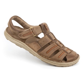 Olivier Sandalias hombre piel verano 230MA beige 2