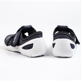 SHELOVET Zapatillas casa velcro niño 3F dinosaurio negro 3