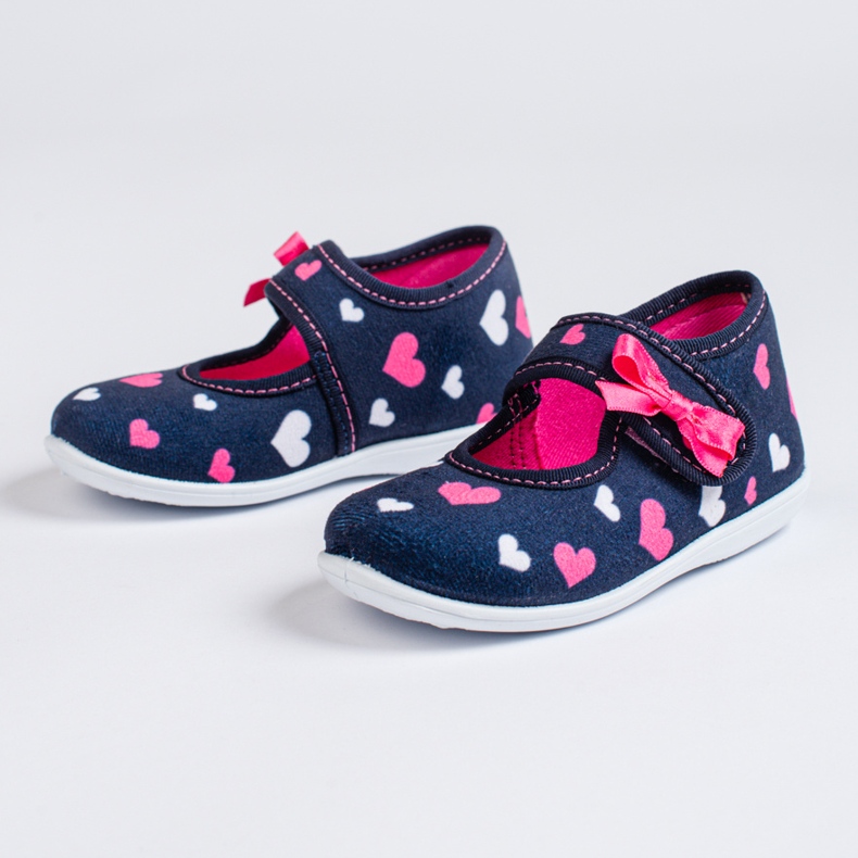 Zapatillas de velcro para niña para jardín de infantes Shelovet rosado 1