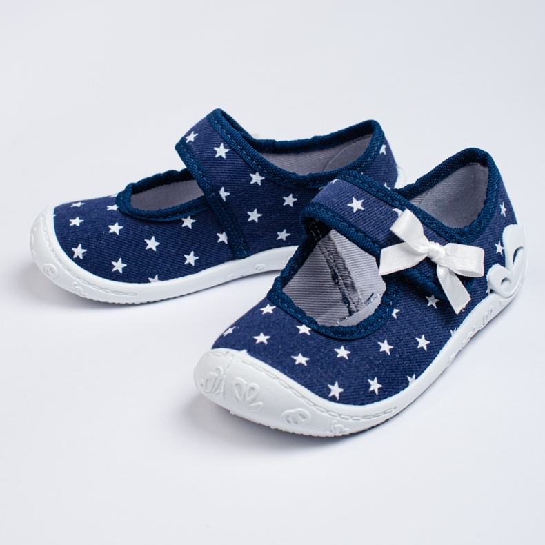 SHELOVET Zapatillas de estar por casa estrella 3F azul marino para niña multicolor 1