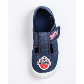 SHELOVET Zapatillas velcro niño con pelota 3F azul 2
