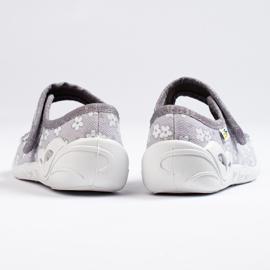SHELOVET Zapatillas de estar por casa flor gris niña 3F 3
