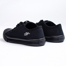 SHELOVET Deportivas infantiles 3F negras negro 2