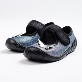SHELOVET 3F zapatillas de estar por casa mariposa para niña gris 2