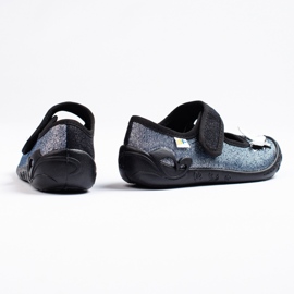 SHELOVET 3F zapatillas de estar por casa mariposa para niña gris 3