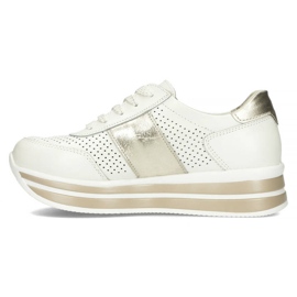 Zapatillas de mujer de cuero con plataforma blanco Filippo 1