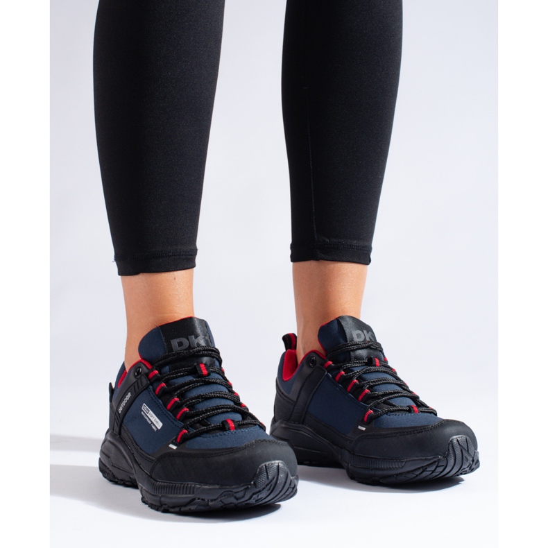 DK Zapatos de trekking al aire libre negro azul marino 1