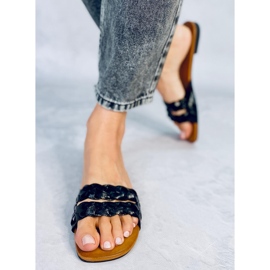 Pantuflas de mujer color negro esmeril 3