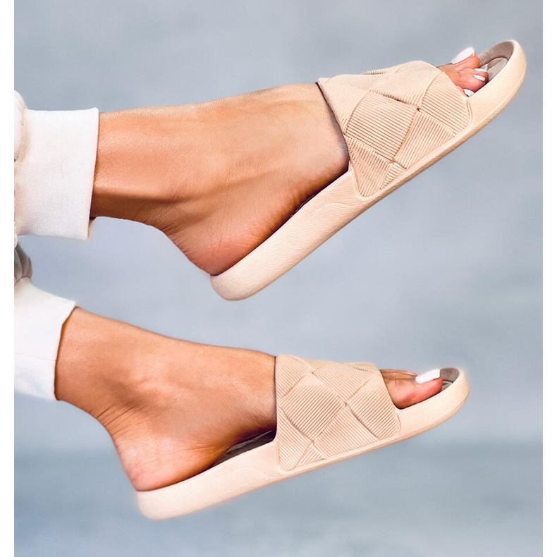 Chanclas Lottner Khaki de goma beige 1 Chanclas Lottner Khaki de goma beige 1