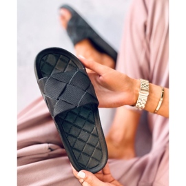 Lottner Chanclas de goma negras negro 3