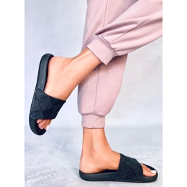 Lottner Chanclas de goma negras negro 4