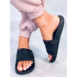 Lottner Chanclas de goma negras negro 5
