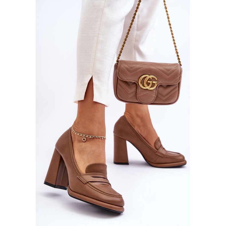 PS1 Bombas De Moda En Un Tacón Marrón Florencia 1 PS1 Bombas De Moda En Un Tacón Marrón Florencia 1