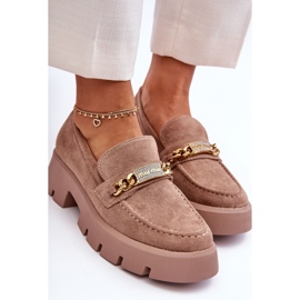 PS1 Mocasines clásicos de ante con plataforma gruesa Marrón ¡Atrápame! 7