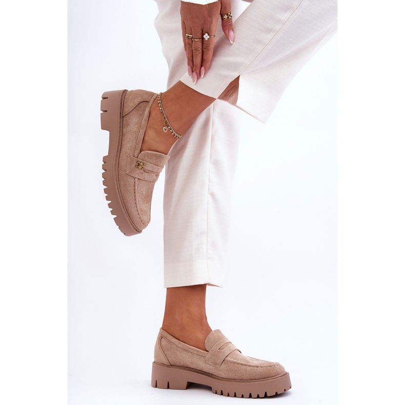 PS1 Mocasines De Ante Con Adorno Esperta Beige 2
