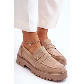 PS1 Mocasines De Ante Con Adorno Esperta Beige 3