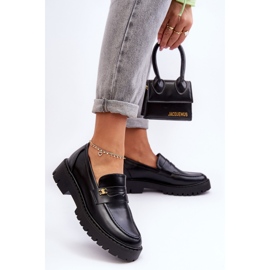 PS1 Mocasines De Piel Con Adorno Esperta Negro 2