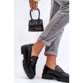 PS1 Mocasines De Piel Con Adorno Esperta Negro 3
