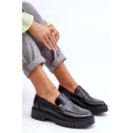 PS1 Mocasines De Piel Con Adorno Esperta Negro 7
