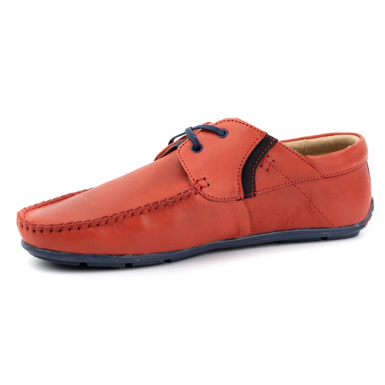 Olivier Mocasines hombre piel 297 rojo 1