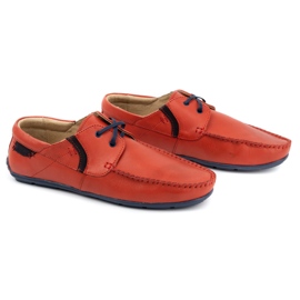 Olivier Mocasines hombre piel 297 rojo 4