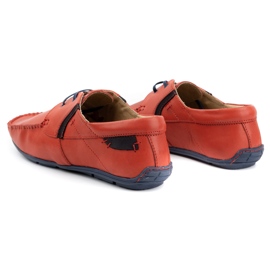 Olivier Mocasines hombre piel 297 rojo 3