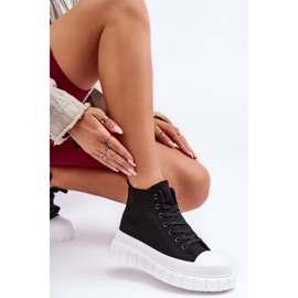 PS1 Zapatillas altas de mujer negras Avis negro 3
