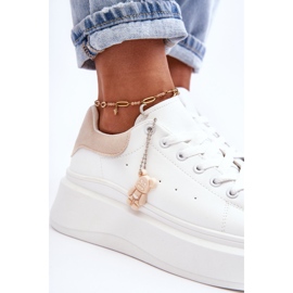 PS1 Zapatos Deportivos De Mujer En Una Plataforma Masiva Blanco Y Beige Mariell 5