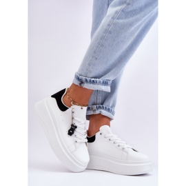 PS1 Zapatos Deportivos De Mujer En Una Plataforma Masiva Blanco Y Negro Mariell 4