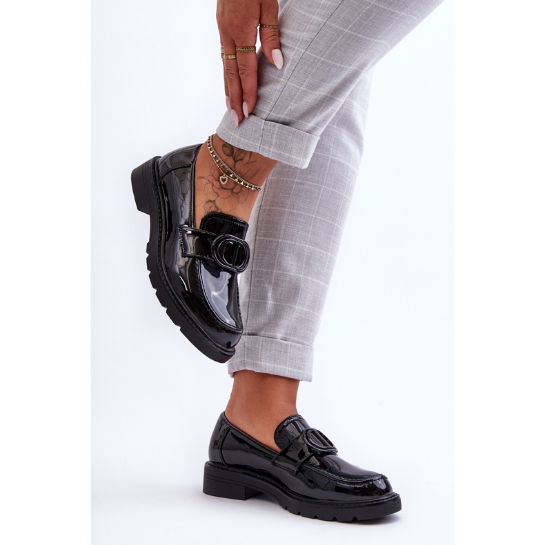 PG1 Mocasines Lacados Plataforma Negro Jarren 2