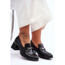 Lemar Cómodos Zapatos De Salón Damira De Piel Negra negro 4