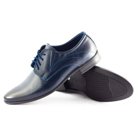 Olivier Zapatos de cuero para hombres 256 azul marino 2