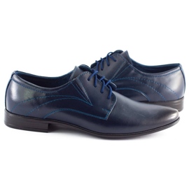 Olivier Zapatos de cuero para hombres 256 azul marino 4