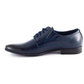 Olivier Zapatos de cuero para hombres 256 azul marino 5